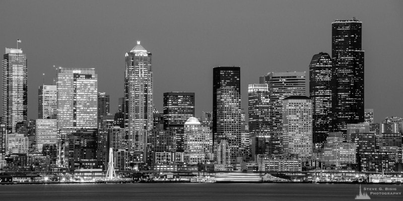 Evening Skyline, Seattle, Washington, 2015