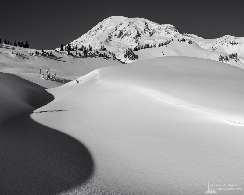 Snowy Shadows, Mount Rainier, Washington, 2017