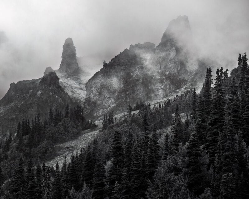 Misty Mountains, Glacier Basin, Mt Rainier National Park, Washington, 2022
