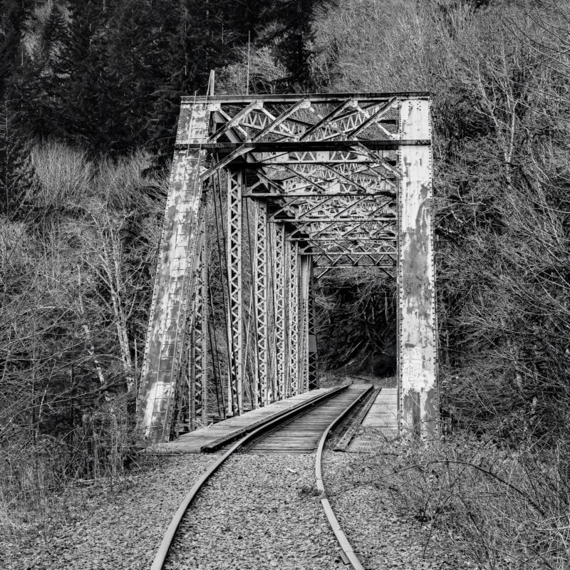 Old Steel Railroad Bridge, Nehalem River, Oregon, 2023
