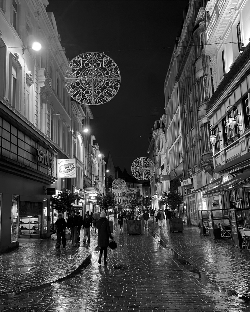 Brussels, Belgium after dark