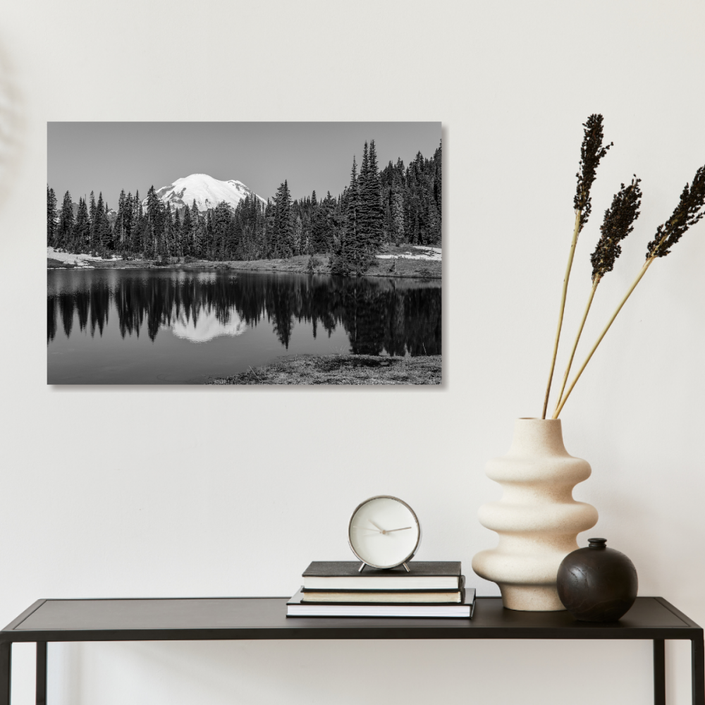 Framed Wall Art: Tipsoo Lake, Mt Rainier, Washington